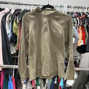 The North Face Women's Khaki Quarter-Zip Sweatshirt